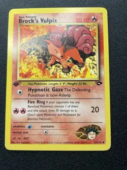 Pokemon Brocks Vulpix 37/132 1st Edition Gym Challenge NM / LP - Image 1