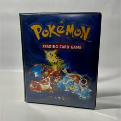 Wizards of the Coast Pokemon TCG 4-Pocket Album Binder Hardcover Blue Black 1999 - Image 1