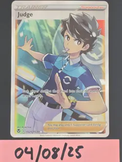 2022 Pokemon TCG SWSH Silver Tempest Trainer Gallery TG25/TG30 Judge - Image 1