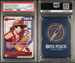 2025 One Piece EN 3rd Anniversary Treasure CP Pack #014 Monkey D. Luffy PSA 10 - Image 3