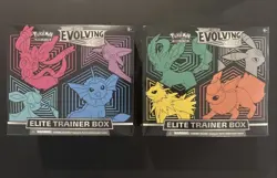 Pokemon Evolving Skies Sword Shield Elite Trainer Box ETB Set of 2, Sealed - Image 1