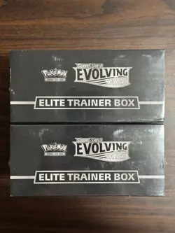 Pokemon Evolving Skies Sword & Shield Elite Trainer Box ETB Set of 2 Both Sealed - Image 5