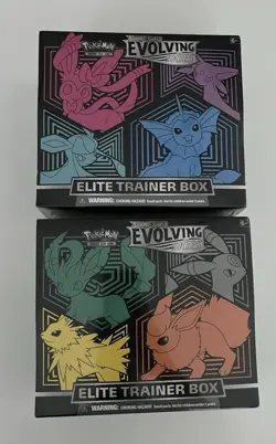 Pokemon Evolving Skies Sword Shield Elite Trainer Box ETB Set of 2, Sealed - Image 1