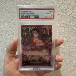 2023 One Piece Monkey D. Luffy #ST10-002 Foil The Three Captains PSA 10 GEM MINT - Image 1
