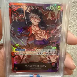 2023 One Piece Monkey D. Luffy #ST10-002 Foil The Three Captains PSA 10 GEM MINT - Image 3