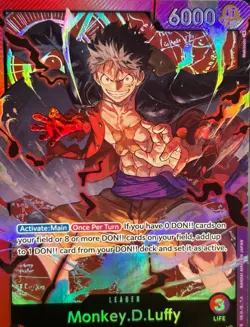 • Monkey.D.Luffy • ST10-002 SR Leader Three Captains Holo Foil One Piece TCG NM - Image 2