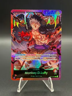 • Monkey.D.Luffy • ST10-002 SR Leader Three Captains Holo Foil One Piece TCG NM - Image 3