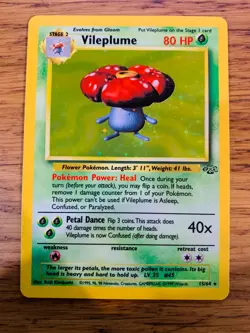 Vileplume (15/64) Holo Jungle Set Pokemon Card! FAST & FREE P&P! - Image 2