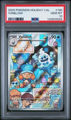 2025 POKEMON HOLIDAY CALENDAR #190 VANILLISH PSA 10 - Image 1