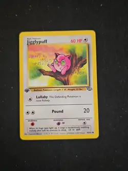 Pokemon TCG Jigglypuff 1st Edition Jungle Card 54/64 Regular Common - Image 1