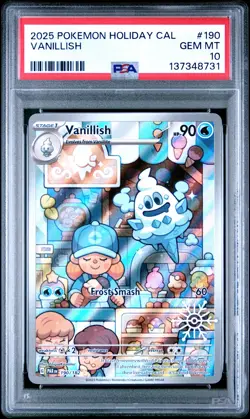 2025 POKEMON HOLIDAY CALENDAR #190 VANILLISH PSA 10 - Image 1