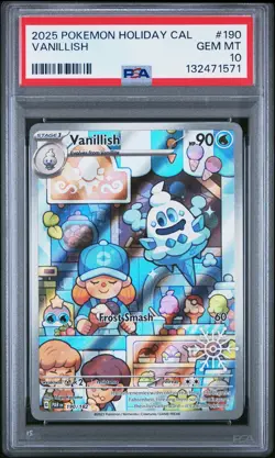 2025 POKEMON HOLIDAY CALENDAR #190 VANILLISH PSA 10 - Image 1