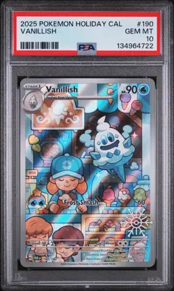 2025 POKEMON HOLIDAY CALENDAR #190 VANILLISH PSA 10 - Image 1