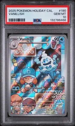 PSA 10 2025 POKEMON HOLIDAY CALENDAR #190 VANILLISH - Image 3