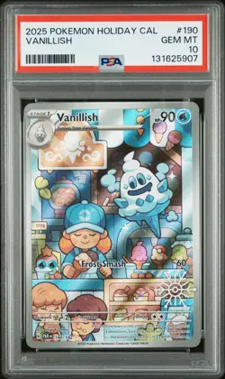 2025 POKEMON HOLIDAY CALENDAR #190 VANILLISH PSA 10 - Image 1