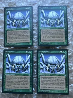 Set Of 4 (x4 4x) Woolly Spider | Ice Age | MTG Magic The Gathering| NM+ Unplayed - Image 1
