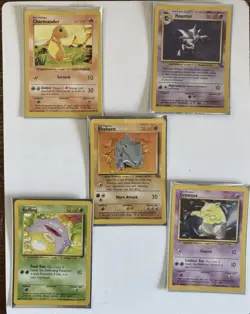 Pokemon Card Lot (15) WOTC - Charmander, Staryu, Poliwhirl, Tangela and More - Image 1