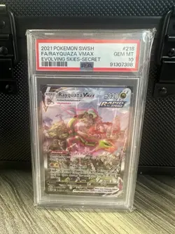 Pokemon 2021 Rayquaza VMAX 218/203 Alt Art Evolving Skies GEM MINT PSA 10 - Image 3