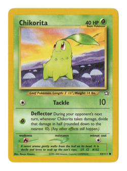 Chikorita 53/111 Pokemon Card TCG Neo Genesis Common NM - Image 1