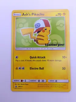 Pokemon Ash's Pikachu Card Set Promo SM 110, 112, 114 "I Choose you" Movie Stamp - Image 5