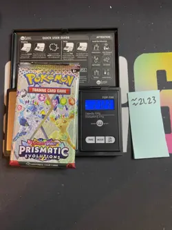 GOD PACKU 21.23g VERY HEAVY Prismatic Evolutions Pokemon Sealed Booster Pack New - Image 1