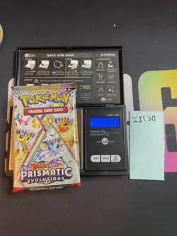 GOD PACKU 21.30g VERY HEAVY Prismatic Evolutions Pokemon Sealed Booster Pack New - Image 1