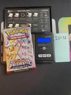 GOD PACKU 21.35g VERY HEAVY Prismatic Evolutions Pokemon Sealed Booster Pack New - Image 1