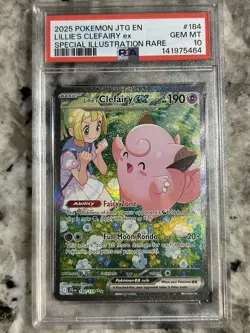 PSA 10 Lillie’s Clefairy ex #184/159 - Special Illustration Rare - Pokemon JTG - Image 1