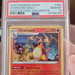 Pokemon Charizard 025/185 Deck Exclusives Cracked Ice Holo PSA 10 TCG Card - Image 1