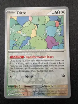 Pokemon TCG - Ditto Rare SV: Scarlet & Violet 151 132/165 NM - Image 1