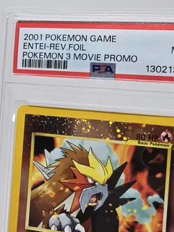 2001 Pokemon Black Star Entei Promo PSA 9 #34 With Swirl - Image 3