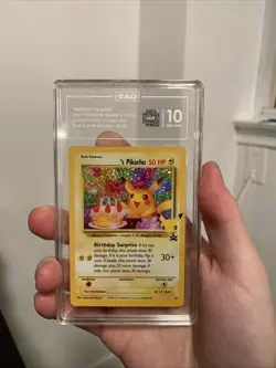 2021 POKEMON CELEBRATIONS CLASSIC COLLECTION #24 BIRTHDAY PIKACHU-HOLO TAG 10 - Image 1