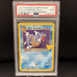 Dark Gyarados Holo PSA 9 Mint 2021 Pokemon Celebrations Classic Team Rocket 8/82 - Image 1