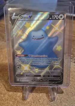 Ditto V - SV118/SV122 - Pokemon Shining Fates Sword Shield Shiny Rare Card - Image 1