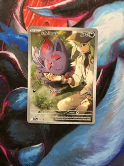 Pokemon TCG N's Zorua 189 Journey Together ETB Promo Holo Card - Image 1