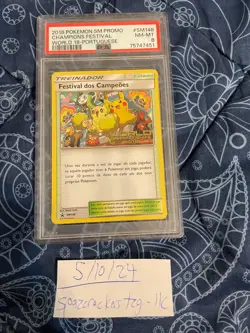 Pokemon TCG PSA 8 Champions Festival 2018 SM148 Festival dos Campeoes PORTUGUESE - Image 1