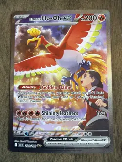 Pokemon TCG Ethan's Ho-Oh EX #230/182 Destined Rivals Special Illustration Rare - Image 1