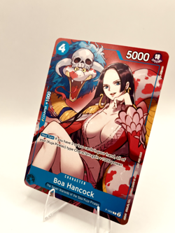 One Piece Boa Hancock P-066 Promo Blue English NM - Image 2