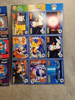 Burger King Pokemon Promo Trivia Cards 1999 RARE Vintage SHEET # 6 Lot Of 2 - Image 3