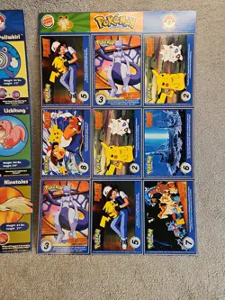 Burger King Pokemon Promo Trivia Cards 1999 RARE Vintage SHEET # 9 Lot Of 2 - Image 3