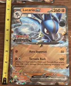 POKEMON TCG Prismatic Evolutions Lot Of 16 LUCARIO EX 051/131 Jumbo Cards - Image 5
