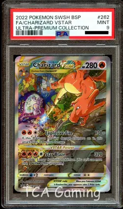 PSA 9 MINT Charizard VSTAR SWSH262 FULL ART HOLO 262 SWSH PROMO Pokemon Card - Image 1
