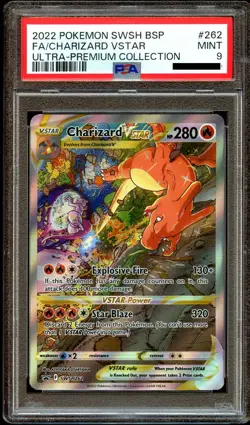 PSA 9 MINT Charizard VSTAR SWSH262 FULL ART HOLO 262 SWSH PROMO Pokemon Card - Image 2