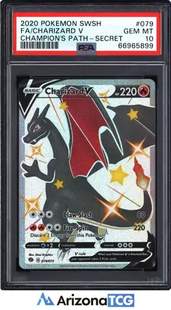 Pokemon 2020 Charizard V 079/073 Full Art SR Champion's Path GEM MINT PSA 10 - Image 1