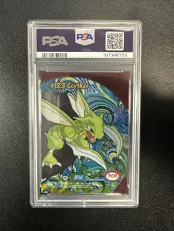 2000 TOPPS POKEMON TV ANIMATION CLEAR CARDS #PC9 SCYTHER PSA 9 JL - Image 2