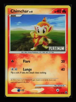 Chimchar 56/100 Reverse Holo Burger King Promos Pokemon Card - Image 1