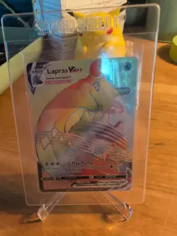 Lapras VMax Rainbow 203/202 From Sword & Shield Bas Set. Near Mint-Mint Card - Image 1