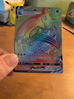Lapras VMax Rainbow 203/202 From Sword & Shield Bas Set. Near Mint-Mint Card - Image 4