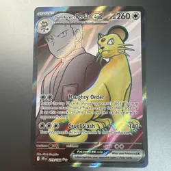 Team Rocket's Persian ex 219/182 SV10 Destined Rivals Full Art Pokemon Card TCG - Image 1