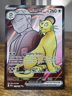 Pokemon TCG Team Rockets Persian EX Full Art 219/182 Destined Rivals Ultra Rare - Image 1